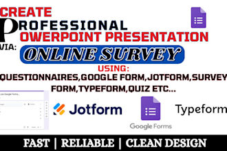 create online survey using google forms,survey form,questionnaires,quiz and ppt