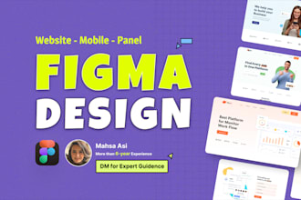 design responsive website in figma with custom panel