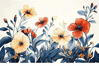 draw botanical illustrations of flowers