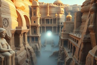 create 3d monument model historical city model architectural model visualization
