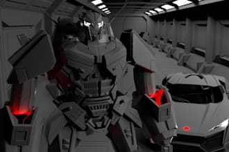 detailed hard surface 3d model, props, asset