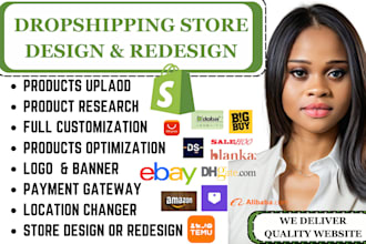 build automated  shopify ecwid dropshipping website via zendrop aliexpress  crov