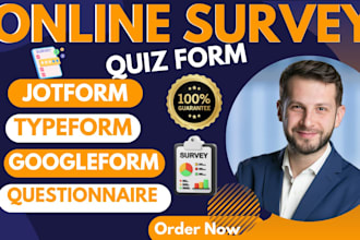 design online survey with jotform, google form, typeform, surveymonkey