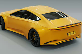 deliver 3d car model car design, truck for 3d printing, gta v, fivem for games