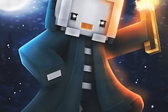 design an epic minecraft profile picture within 24 hours