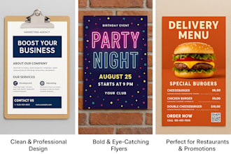 design stunning flyers for print or digital use