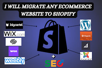 migrate wix wordpress bigcommerce squarespace weebly store to shopify store