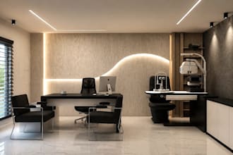 design modern commercial office interior,2d floor plan realistic 3d rendering
