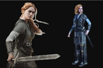 design 3d modular character,3d hyper realistic game model in ue,unity,roblox rig