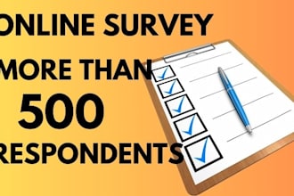 conduct online survey with more than 500 respondents
