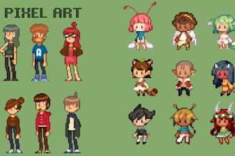 create pixel art character, pixel animation, pixel art animation, sprite sheet