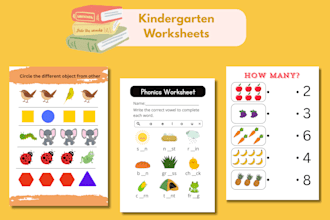 do attractive kindergarten worksheets for kids