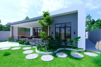 buildup exterior house,american house modern,facade render,3ds max,interior,cgi