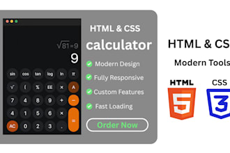 build custom modern HTML CSS web tools like  calculators