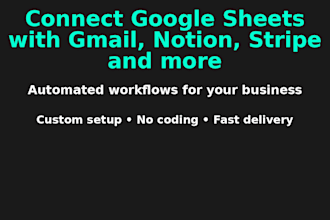 connect google sheets to gmail, notion, stripe and other tools
