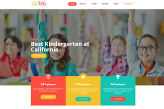 preschool website childcare kindergarten daycare website on squarespace wix