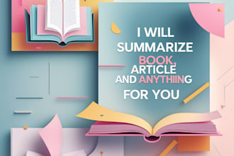 summarize books, articles, or documents with precision and clarity