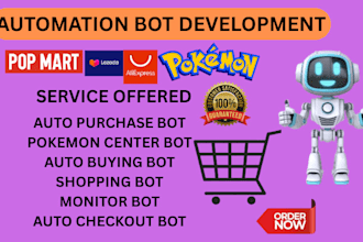 automate purchase bot, scalper bot, inventory monitoring bot, order placer