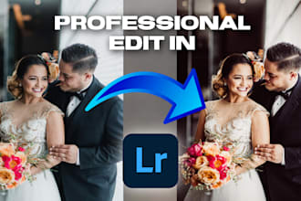 professionally edit your wedding photos in lightroom