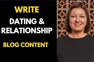 write dating and relationship blogs and articles