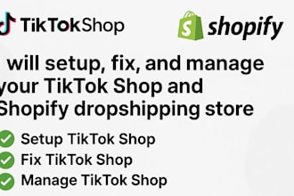 setup tiktok shop fix tiktok shop manage tiktok shop shopify dropshipping store