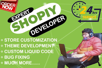 create or customize shopify theme with liquid code and responsive layout