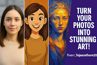 convert your images into different styles and generate custom ai art