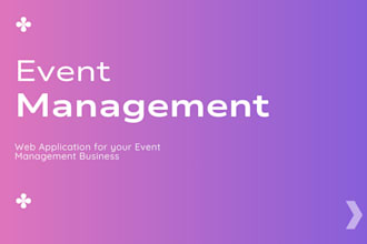 build complete event management web application platform