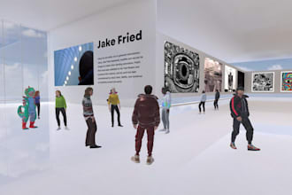 build 3d virtual art gallery web app for android, ios, ar, VR, exhibitions