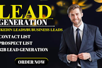 do b2b lead generation, linkedin leads, prospect list, business leads, lead list