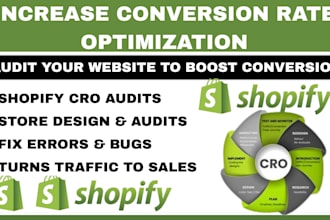 increase the conversion rate of shopify store marketing store cro website audits