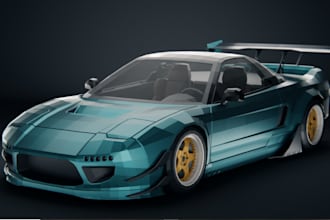 craft 3d luxury car, car body kit, livery car, fivem car, realistic car render