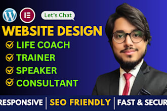 design life coaching website, speaker or consultant website in 48h