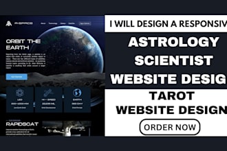 design astrology website scientist website tarot website using wordpress website