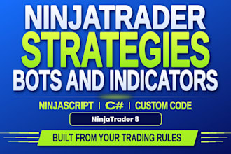 develop ninjatrader strategies, automated bots, and indicators