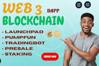 be blockchain developer for web3 dapps, token launchpad