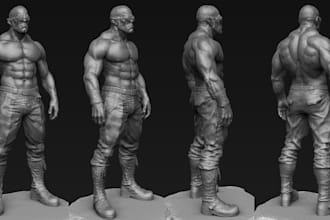 do 3d character models for games, vrm, action figures, bobble head