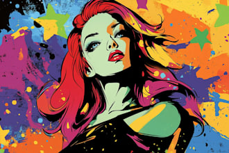 draw you as an amazing hero in pop art or comic style
