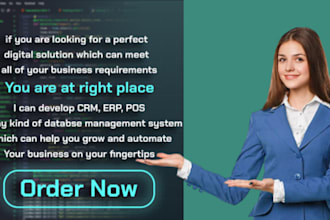 develop an online portal, erp, crm and database management system