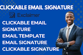 do exclaimer clickable HTML email signature in custom design