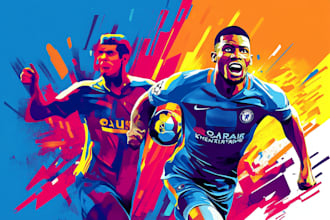 draw wpap pop art sport potrait