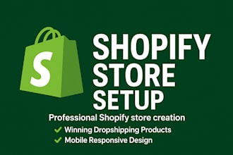 design a professional shopify store,dropshipping store,