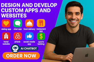 ai dating chat app, food delivery for android, ios using flutter, react native