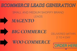 do provide shopify ecommerce leads any industry