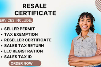 get resale certificate, seller permit for your llc in all US states