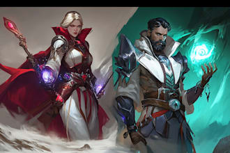 do character art, dnd, and game art