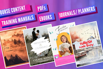 design your PDF manual workbook worksheets lead magnet checklist ebook