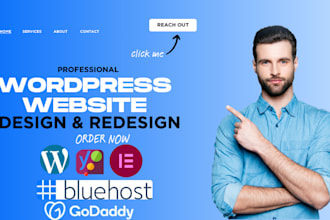 design wordpress blog or website using elementor pro on your preferred hosting