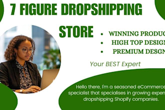 build seven figure shopify website or dropshipping business