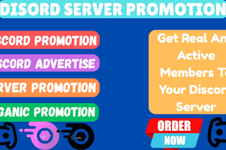 advertise, boost and promote your discord server to get real active members